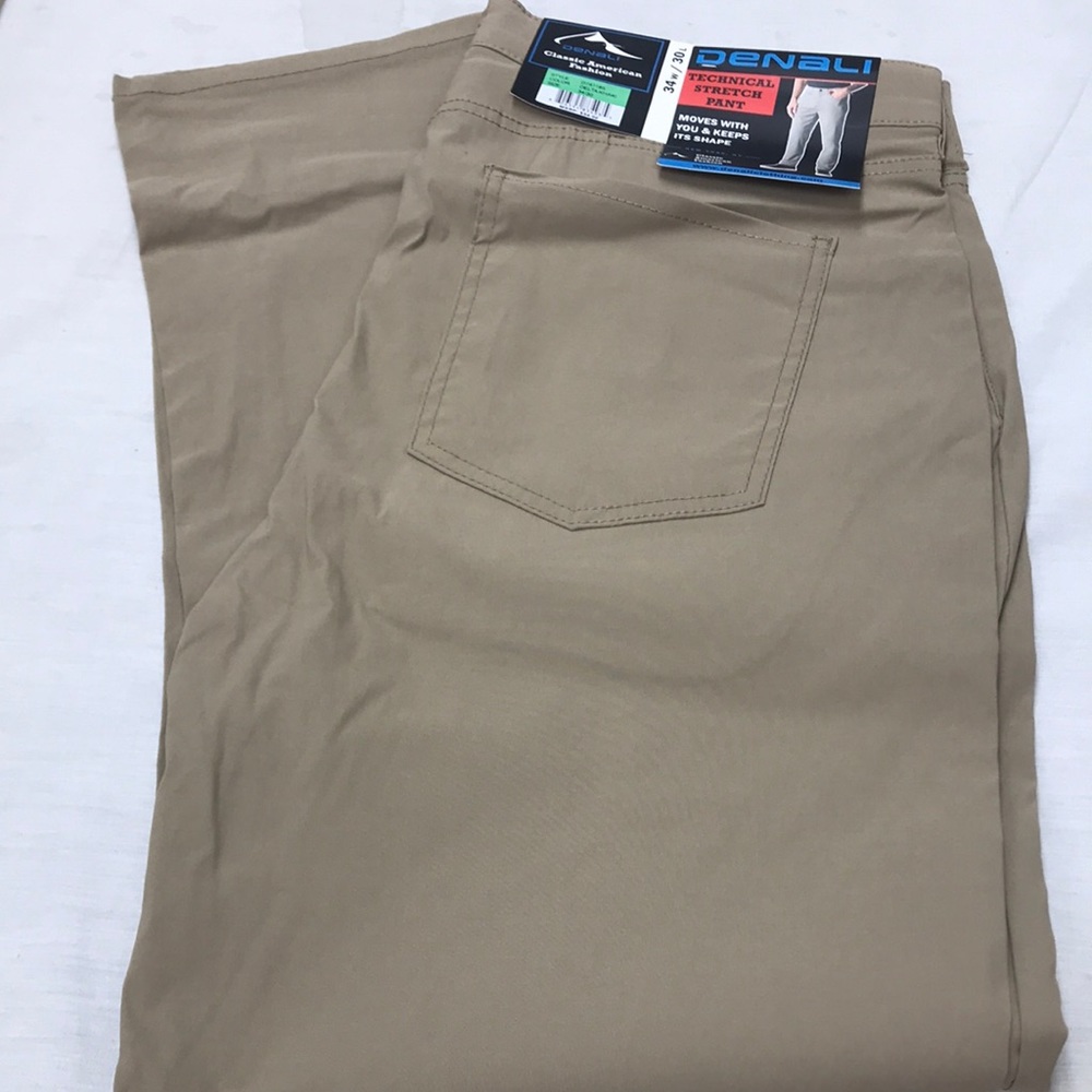 Denali 34 x 30 Delta Khaki Technical Stretch Pants. New